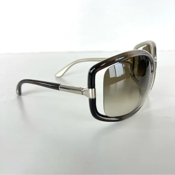 TOM FORD TF125 Anais Gray Gradient Lenses w Black Gray Silver Frame Sunglasses - Picture 5 of 14